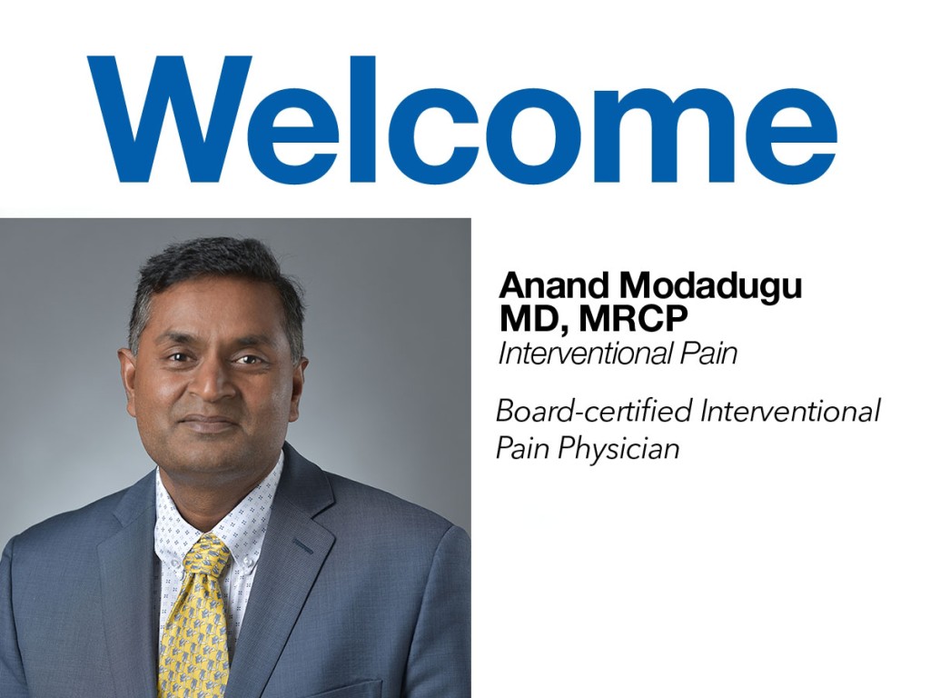 Dr. Modadugu Joins Pain Management Team